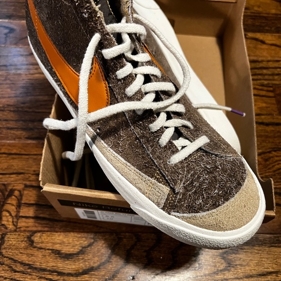 NIKE BLAZER MID '77 (DARK CHOCOLATE/CIDER/SAIL/KHAKI) NEW - Picture 3 of 7